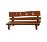 SOPOTUTU Miniature Park Bench Brown Mini Bench Decor for Mini House and Micro Landscaping Decorative Portable Charming Accent for Fairy Garden and Small House Accessories