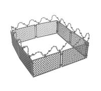 SOPOTUTU Miniature Plastic Fence Panel for Diorama Scene Building Safety Guardrail for Prison Farm Animal Models and Micro Landscape Accessories Easy to Install and Safe