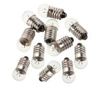 SOPOTUTU Miniature Screw Base Light Bulbs with Easy Replacement 0.3a 12pcs 2.5v Glass Small Flashlight Bulbs and Versatile Use for Physics Experiments in Home Lighting
