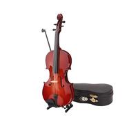 SOPOTUTU Miniature Violin Model Brown Mini Musical Instrument Craft Home Adornment Photography Prop Unique for Families and Friends for Office Decor