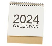 SOPOTUTU Minimalist English Desk Calendar Small Standing Table Calendar with Monthly View for Office Home Decor and Practical Memorandum Space