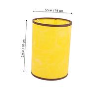 SOPOTUTU Modern Cylinder Lamp Shade for Table Lamp and Pendant Light Yellow Faux Parchment Fabric Cover Light Shade for Bedroom Hotel Restaurant Soft Eye Protection and Durable Structure