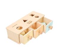 SOPOTUTU Montessori Educational Wooden Object Box for Motor Skills Training Preschool Learning Enhances Hand-eye Coordination Logical Thinking and Interaction