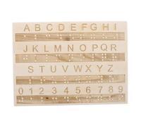 SOPOTUTU Montessori Wooden Braille Alphabet Tracing Board Portable Educational Letter and Number Learning Tool for Blind Beginners Visual Impairment Gifts
