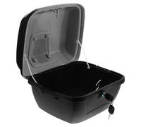 SOPOTUTU Motorcycle Tail Box and Trunk Storage Case with Lid, Universal Scooter Rear Storage Box for Electric Bike, Matte Black Tool and Luggage Carrier for Motorcycle and ATV