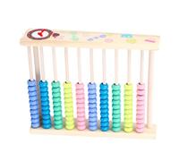 SOPOTUTU Multi-functional Wooden Double-sided Drawing Board and Abacus Educational Tool for Colorful Math Learning with Counting Beads Water-based Paint Suitable for Ages