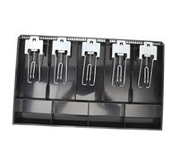 SOPOTUTU Multi Grid Cash Register Drawer Tray with Bill and Coin Compartments Cash Holder Insert for Supermarket Office and Retail Money Storage Replacement