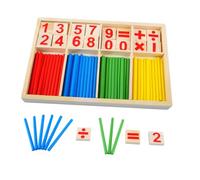 SOPOTUTU Multifunctional Arithmetic Rods Educational for Preschool Brain Development Hand-eye Coordination Cognitive Skills Wooden Counting Sticks for Early Learning and Intelligence Growth