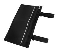 SOPOTUTU Multifunctional Black Wheelchair Storage Bag with Side Handle Rollator Hanging Pouch Portable Walker Sundries Organizer Backpack for Mobility Aids