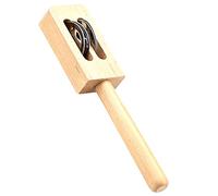 SOPOTUTU Musical Plaything Wooden Hand Bell Educational Percussion for Boys and Safe Polished Material Random Style Developmental Rattle Instrument