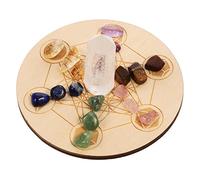 SOPOTUTU Natural Chakra Crystal Stones Divination Board Rough Pillars for Meditation and Spiritual Decoration Practical Seven Star Arrangement Unique Desktop Ornament