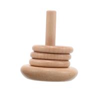 SOPOTUTU Natural Wood Ring Toss with Base Educational Stacking for Boy Girl and Enhances Coordination and Problem-solving Skills Safe Montessori Play for Indoor and Outdoor Family Fun