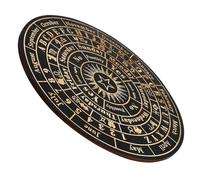 SOPOTUTU Pendulum Board Large Wooden Divination Tool with Markings and Distinctive Symbols for Spiritual Guidance and Home Decor Rustic Design for Wiccan Altar and Metaphysical Use