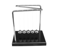 SOPOTUTU Perpetual Motion Newton S Cradle with Z-shaped Solid Wood Base and Metal Balls Physics Experiment Swinging Pendulum for Stress Relief Educational Science Balance Demonstrator