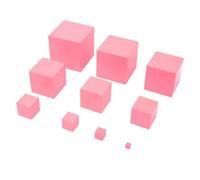 SOPOTUTU Pink Tower Montessori Educational Wooden Cubes for Preschool Cognitive Development Fine Motor Skills and Spatial Learning