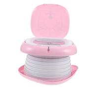 SOPOTUTU Portable Foldable Potty Training Toilet Seat with Handle for Leakproof and Clean Design Dual Function Travel Potty for Camping Car Use and Outdoor Adventures Pink