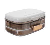 SOPOTUTU Portable Pillbox Compartments Compact Medication Organizer for Daily Use for Travel and Go Pill Carrying Case Lightweight and Secure Storage