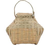 SOPOTUTU Portable Woven Fish Basket Bamboo Cradle Wear-Resistant Shrimp Container Suitable for Outdoor Fishing