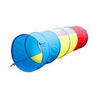 SOPOTUTU Rainbow Crawling Tunnel Pop Up Tube for Indoor Outdoor Play Tent with Polyester Fabric and Steel Frame for Sensory Development and Motor Skills Training