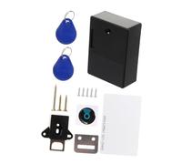 SOPOTUTU RFID Electronic Hidden Drawer Lock Material No Drilling Required DIY Cabinet Lock with Pry Mechanical Battery Powered for Home Office Gym Safety
