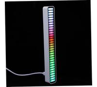 SOPOTUTU Rgb Rhythm Atmosphere Lamp with Voice Control for Car Interior Multi-color LED Sound-activated Ambient Lighting USB Powered Decorative Mood Light for Music Synchronization