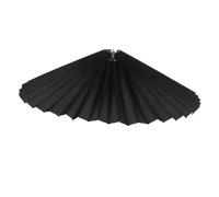 SOPOTUTU Rotatable Iron Frame Drum Lamp Shade Small Pleated Fabric Lampshade for Desk and Floor Lamps Minimalist Black Design Detachable for Cozy Home and Hotel Decor