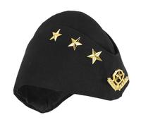 SOPOTUTU Russian Style Sailor Boat Cap with Star and Wheat Embroidery, Black Pointed Captain’S Hat for Dance Performances and Costume Parties, Breathable Sailor Dance Headwear