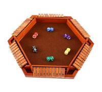 SOPOTUTU Shut The Box Dice Board Game Wooden Table Math Game with Large Visible Numbers for Family Party and Home Gathering Interactive Educational