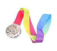 SOPOTUTU Silver Music Award Medals for Neck Ribbon Lightweight Zinc Alloy Medals for Piano Singing and Dance Competitions Elegant Design for S Performance Awards