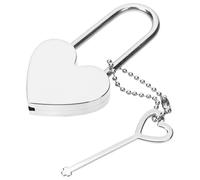SOPOTUTU Small Heart-Shaped Padlock with Key, Miniature Couple’S Wish Lock for Travel Luggage, Backpack, and Jewelry Box Security, Single Keyed Lock for Personal Storage