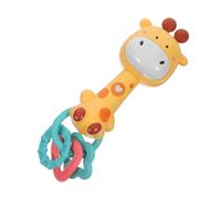 SOPOTUTU Soft Teething Stick with Light Up Giraffe Design for Newborns and Portable Handheld Musical Sensory for Car Seat Stroller and Playtime Safe Soothing Material in Yellow No Battery