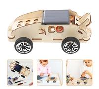 SOPOTUTU Solar DIY Educational Stem for - Wooden Solar Car Assembly Kit, Science Experiment Set for Boys, Birthday Gift for Elementary Students