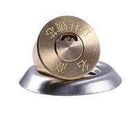 SOPOTUTU Solid Brass Rim Cylinder Lock Replacement with Trim Ring Mounting Plate Screws Keys for Garage Doors Compatible with Nightlatch Style Front Door Locks Random Color