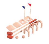 SOPOTUTU Solid Wood Golf for Interactive Play Educational Sports Props for Indoor Outdoor Fun Gross Motor Skill Development Game