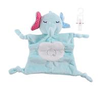 SOPOTUTU Soothing Towel with Elephant Pattern Plush Comforter Soft PP Cotton Animal Design for Newborns Enhances Cognitive Development Suitable for Boys and Nursery Use