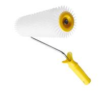 SOPOTUTU Spiked Screed Roller for Self Leveling Floors Plastic Bubble Removal Brush with Composite Design Easy Install Handle for Smooth Cement Surface Finishing