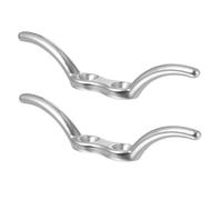 SOPOTUTU Stainless Steel Kayak Boat Cleats 4-inch Cross Lock Hooks with Screws 2pcs Sturdy Deck Hardware for Boating and Fishing Accessories