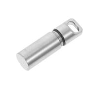 SOPOTUTU Stainless Steel Outdoor Survival Medicine Holder Mini Pill Organizer Compact Storage Container for Camping Portable Capsule Case for Daily Vitamins