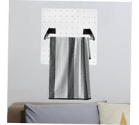SOPOTUTU Stainless Steel Pegboard Dishcloth Holder with Construction Space Saving Kitchen Towel Rack for Paper Towels Dishcloths and Toilet Paper Minimalist Black Mountable Organizer for