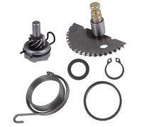 SOPOTUTU Steel Starter Shaft Kit Engine Start Gear Assembly for Scooter Motorbike Replacement Wear-resistant Idler Gear Set