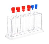 SOPOTUTU Test Tubes with Rack Laboratory Tube Shelf Plastic 1 Set Easy to Store for Home Labs and Chemistry Lessons