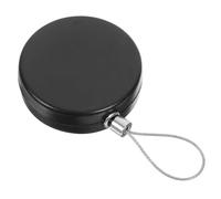 SOPOTUTU Theft Steel Wire Retractable Cable Holder with Locking Clip Telescopic Safety Cable Reel Box for Secure Cord Management Versatile Black Wire Tether Case with Adhesive
