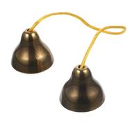 SOPOTUTU Thick Brass Hand Cymbal Bell Percussion Instrument with Clear Ringing Tone Lightweight and Compact Rhythm Hand Bell for Music Practice Stage Performance and Beginner to Experienced