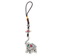 SOPOTUTU Tibetan Elephant Hanging Pendant Elephant Charm for Car Rear View Mirror Home Office Decor Tibetan Buddhism Wrist Keychain Bracelet