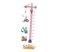 SOPOTUTU Tower Crane Height Wall Stickers Growth Chart Wall Decals 2pcs Cartoon for Easy to Apply, PVC Material Kids Bedroom Decor for Home Decoration