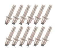 SOPOTUTU Trekking Pole Replacement Tips 12Pcs Hexagonal Tungsten Steel Screw-On Ends, Walking Stick Spikes Compatible with Most Hiking Poles for Uneven Ground Use