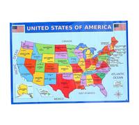 SOPOTUTU Usa Map Wall Art Poster for Classroom and Home Decor Bright Educational Geography Learning Tool Wear Resistant Map for Elementary School and Bedroom Decoration