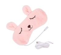 SOPOTUTU USB Heated Eye Mask for Sleeping Rechargeable Steam Eye Pad with Cartoon Design Soft Warm Compress for Fatigue Relief Dark Reduction Travel and Home Use