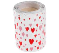 SOPOTUTU Valentine’s Day Heart Bulletin Board Borders, 10m Red Wave Edge Classroom Border Trim Stickers for Teachers, Valentine’s Day Decor Paper Roll for School and Office