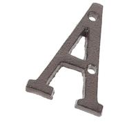 SOPOTUTU Vintage European Cast Iron Metal Letters for House Address Thick Solid Iron Door Plaques for Outdoor Wall Fence Garage Farmhouse Signage DIY Front Door Decoration Large Visible